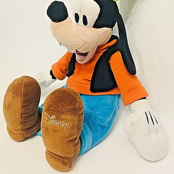 Disney Store Goofy Plush Stuffed Toy Classic Outfit Character Doll Hat 18” - Picture 12 of 16